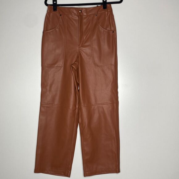 New BLANKNYC The Baxter Ribcage Straight Leg Faux Leather Pant Women's Size 29 - Picture 1 of 7